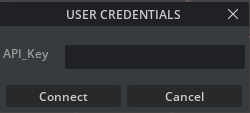 User Credentials Window