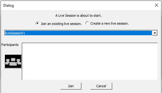 Join live sync session