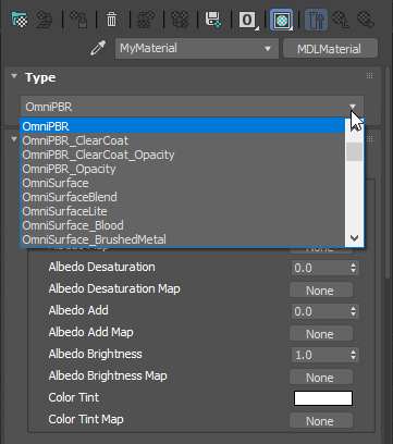 Compact Material Editor
