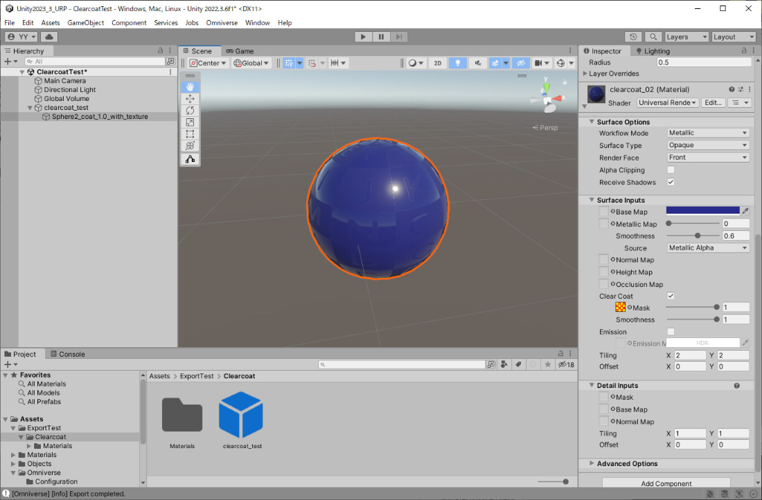 Clearcoat in Unity URP.
