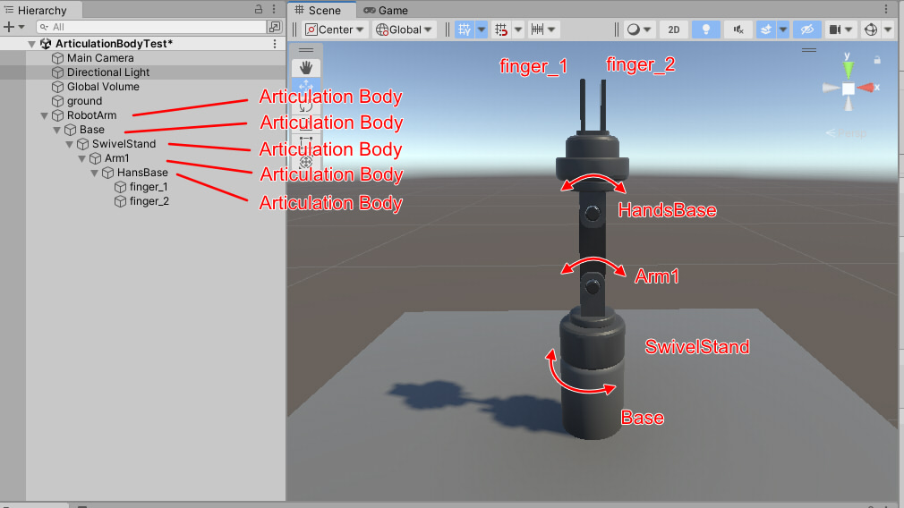 Articulation Body in Unity.