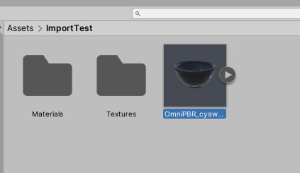 Texture file when importing.