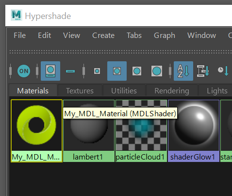 MDL Material in Hypershade