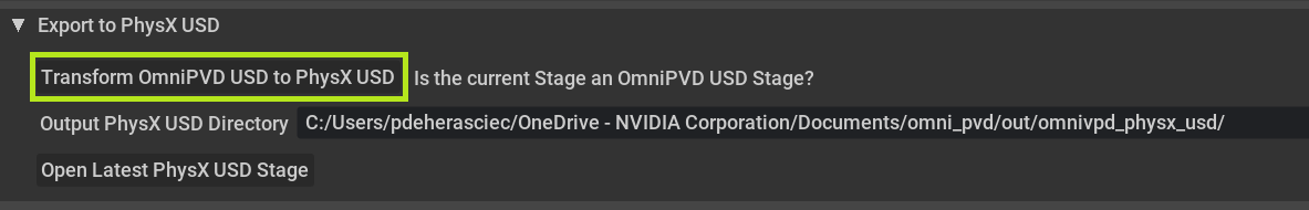 OmniPVD Export Single Frame
