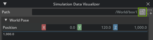 Simulation Data Visualizer lock window button