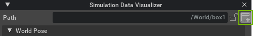 Simulation Data Visualizer new window button