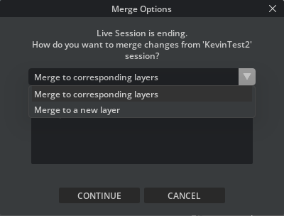 Live Mode Merge options in |usd_composer|