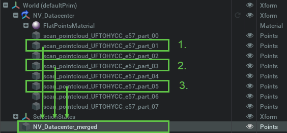 Merge Points operator result in the viewport