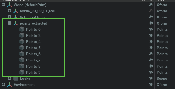 Copy Nodes operator result in the Stage