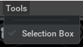Selection Box item in the Tools menu
