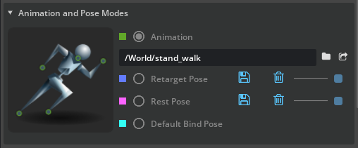 Animation and Pose Modes property section