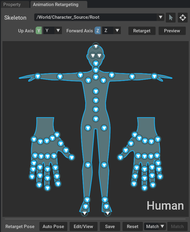 Tag pins in the interactive rigging view