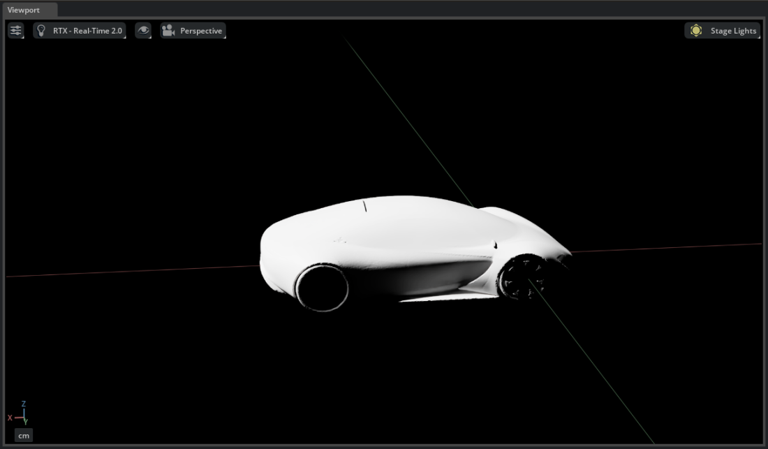 Vehicle surface visible after importing both files