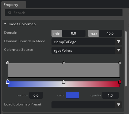 Volume Slice Colormap with range 0 to 40 and clampToEdge