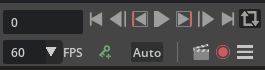 Timeline controls used to start the Flow simulation