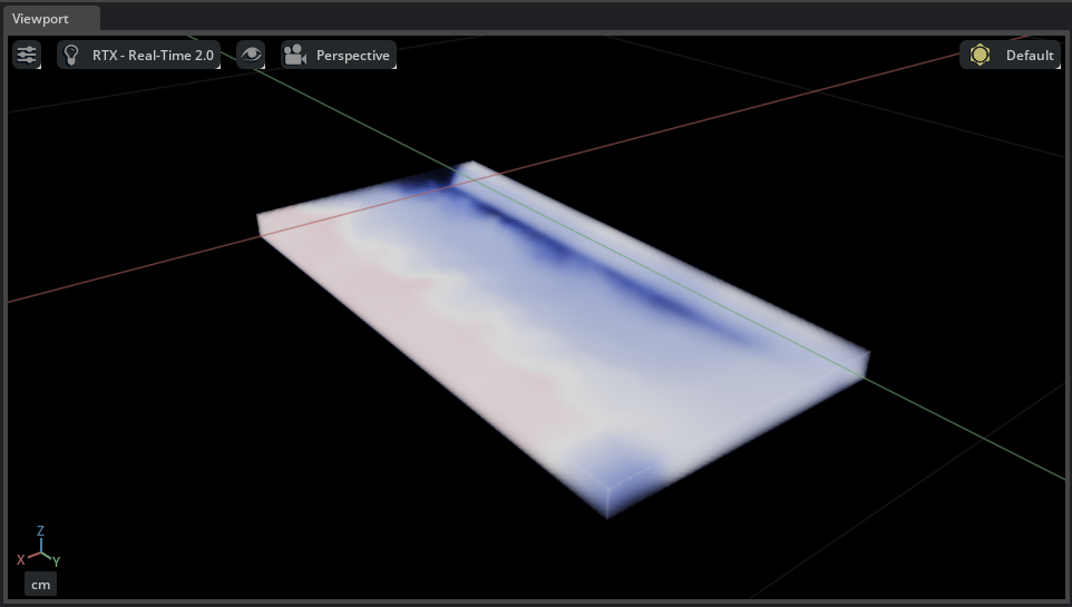 CFD pressure-coefficient volume around the wing