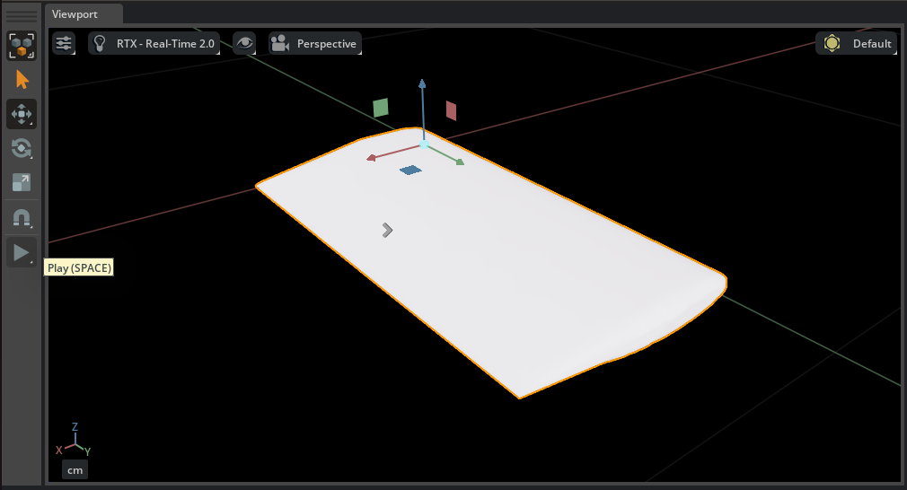 Structural wing surface in a deformed state during playback