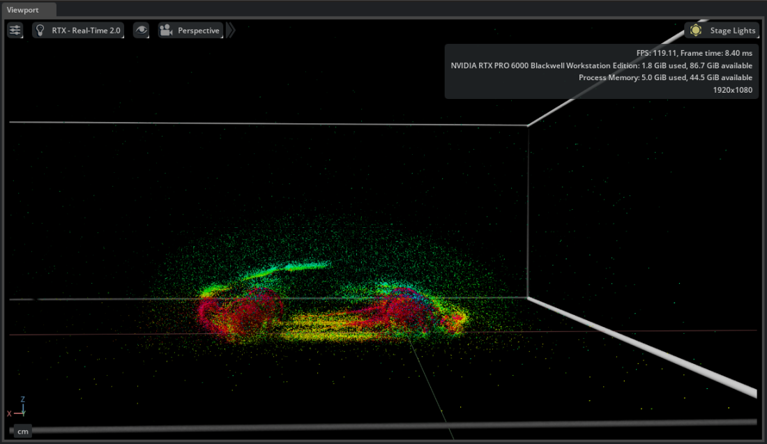 Points operator rendering scientific-data samples