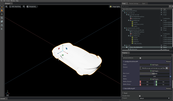 Points width setting configuration