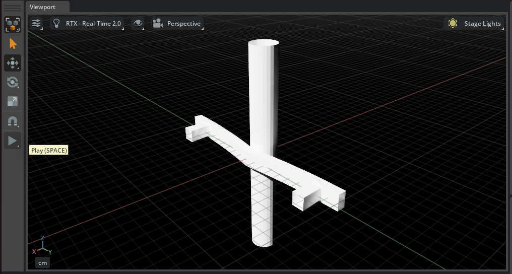 Deformed bumper beam and pole collider during playback