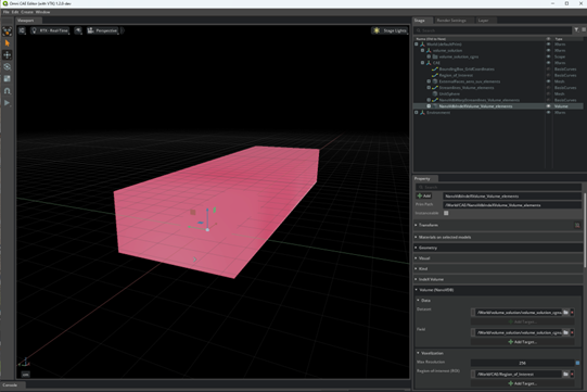 Volume rendering visualization