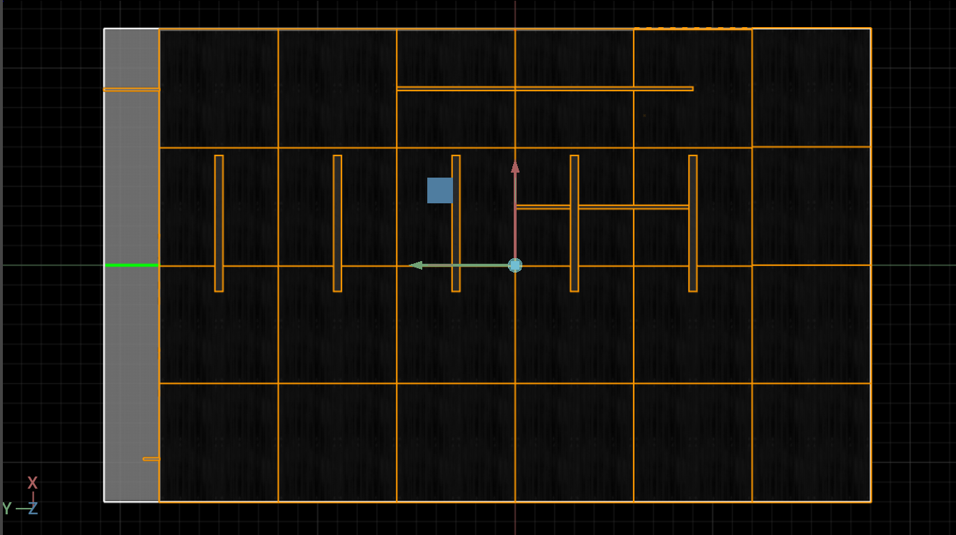 Top View of Warehouse with Occupancy Map