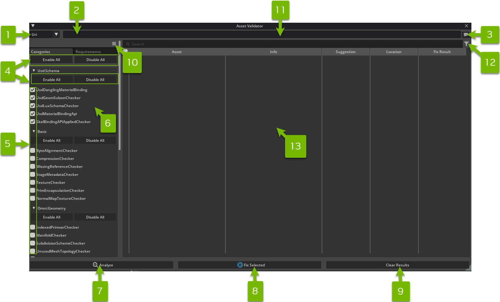 Asset Validator Window