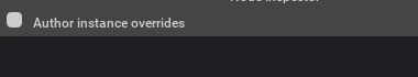 Author instance overrides checkbox at the top of the Node Inspector