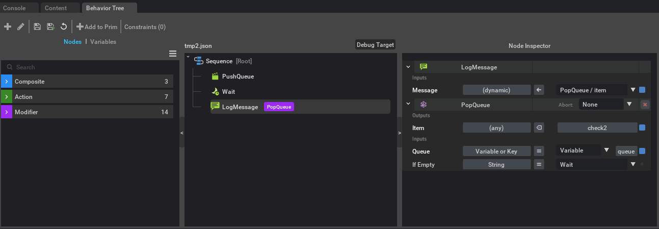 Behavior Tree Window