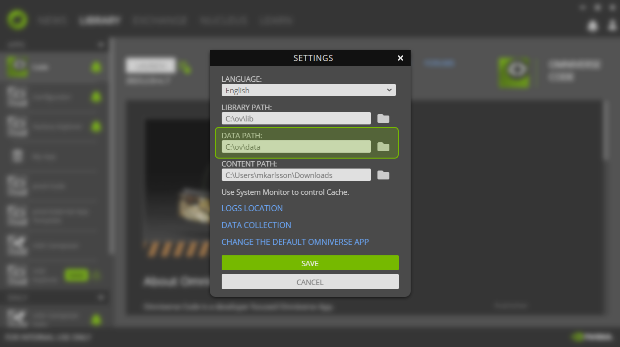 Launcher data path