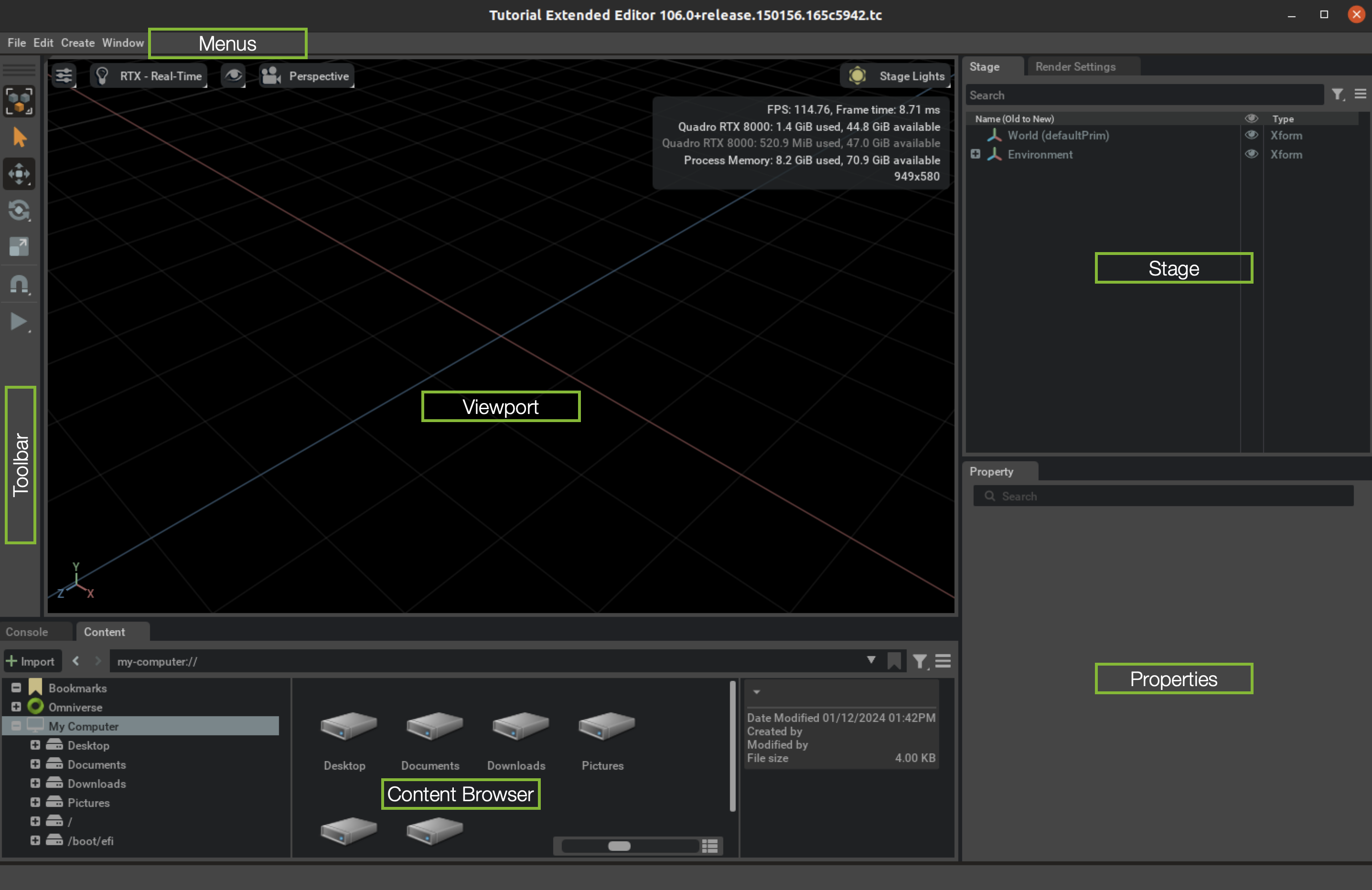 Editor Application Initial State