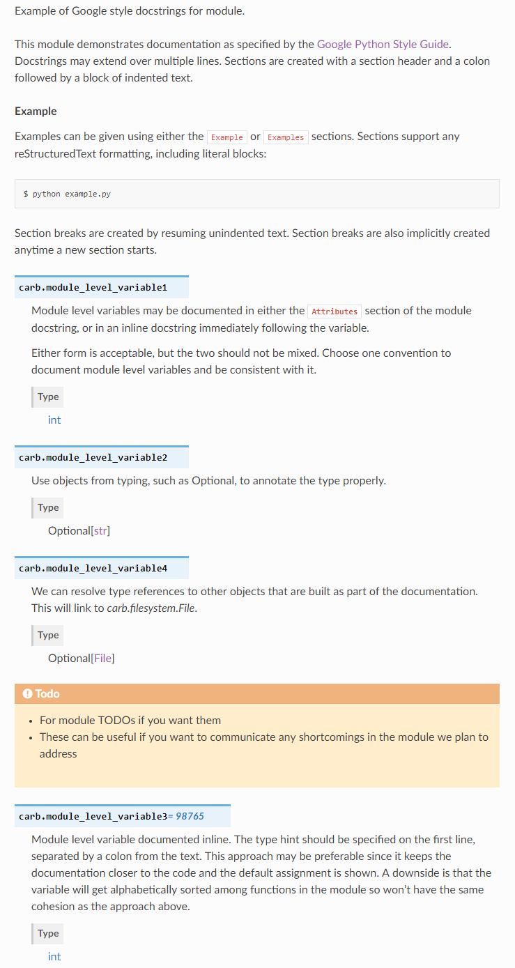 Module documentation