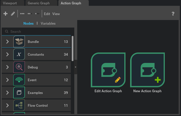 Graph Editor Start Window
