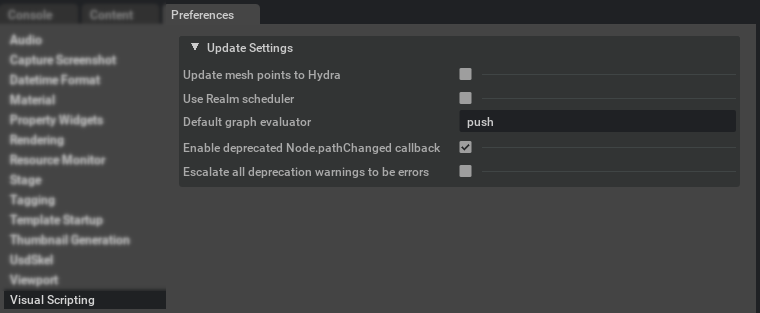 Visual Scripting Panel