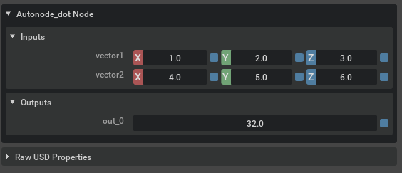 Checking output values on the node