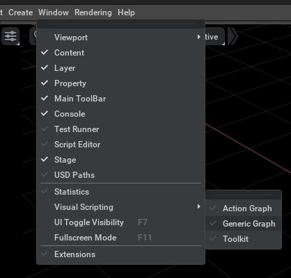 Push graph editor menu item