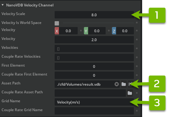 Set Velocity Channel