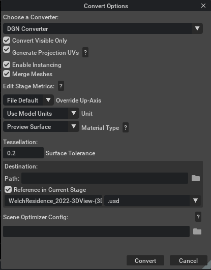 Convert Options