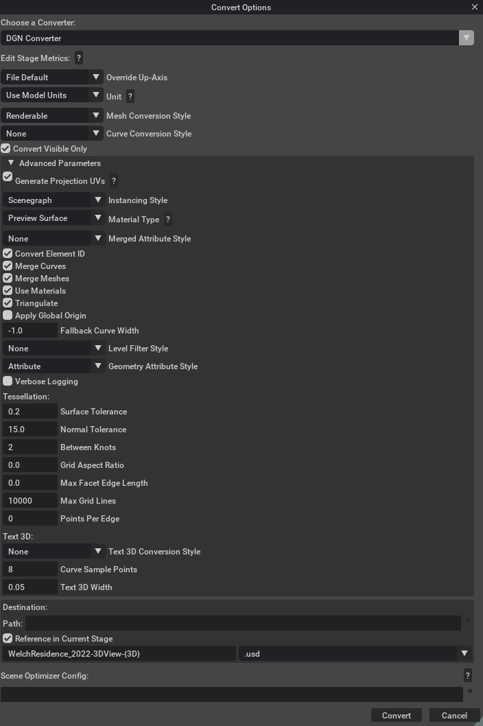 Convert Options