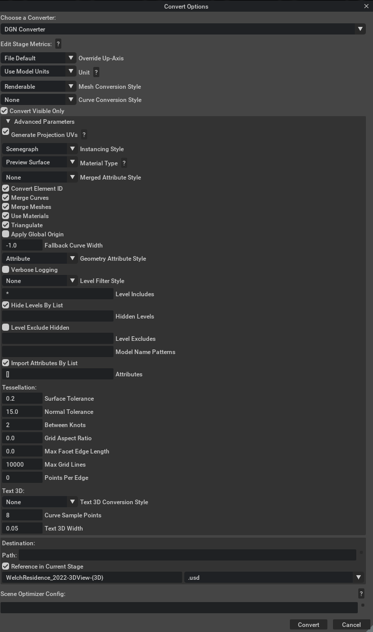 Convert Options