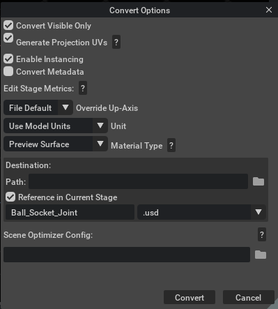 Converter Options