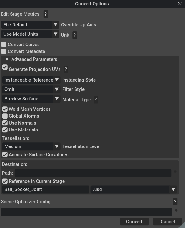 Converter Options