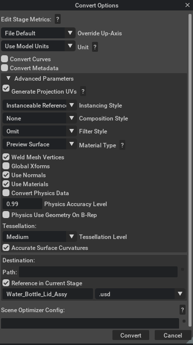 Converter Options