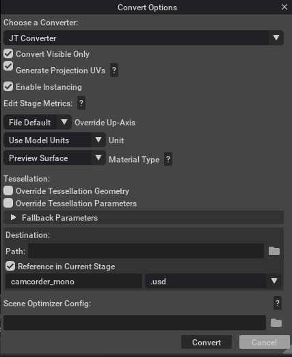 Convert Options