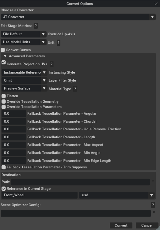 Convert Options