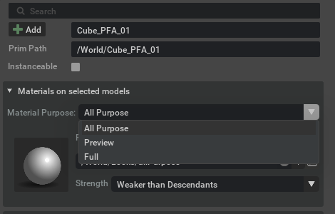 Purpose dropdown expanded