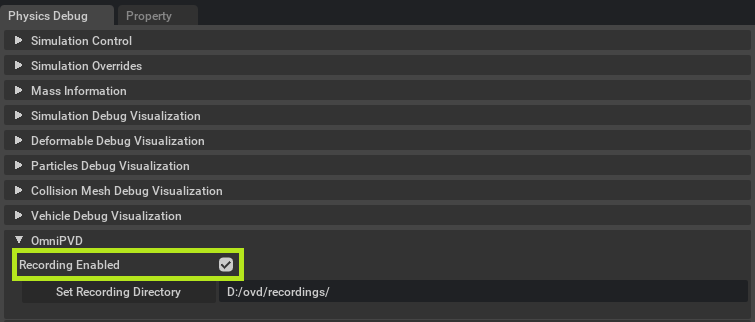 OmniPVD - PhysX Visual Debugger — Omni Physics