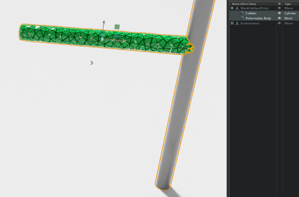 Posing Deformable body for attaching to Collider
