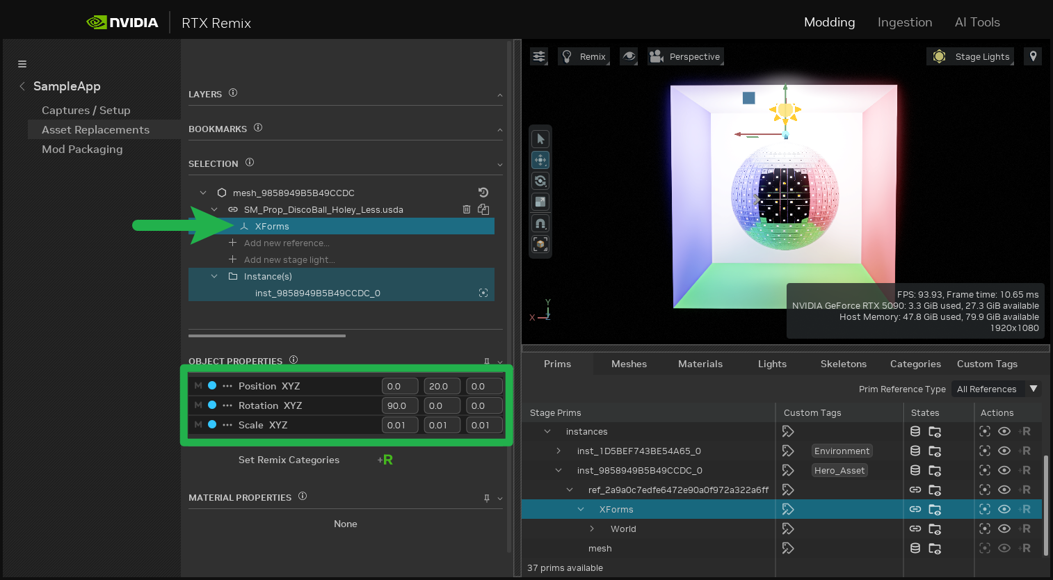 Asset Replacement Transform