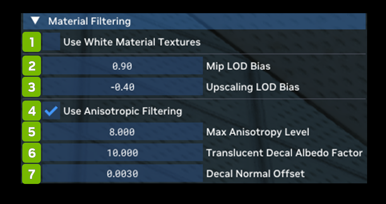 MaterialFiltering